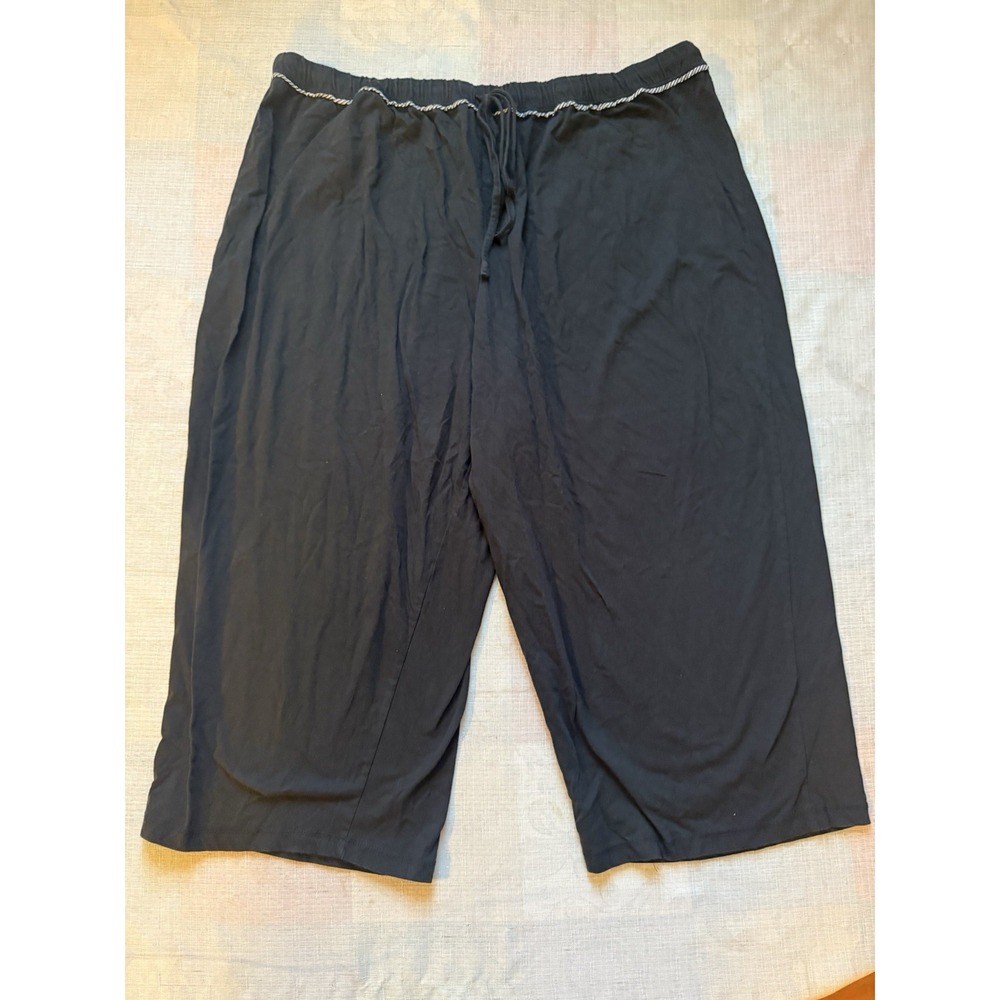 Croft & Barrow Intimates Women's 2X Blk Lounge Pants Pajama Pants Cotton Blend—1